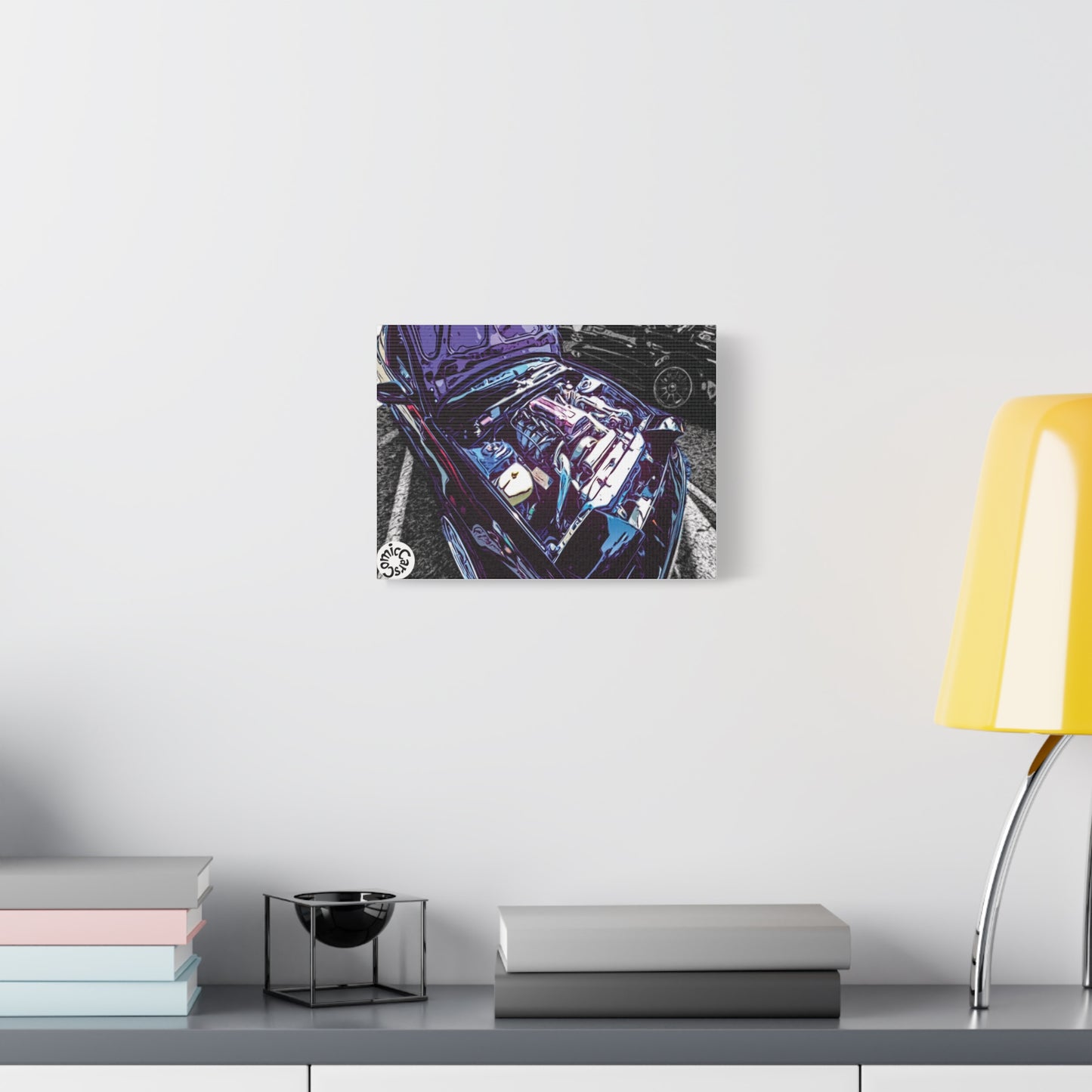 Canvas Wall Art Import Car Drift Engine Matte Canvas Print