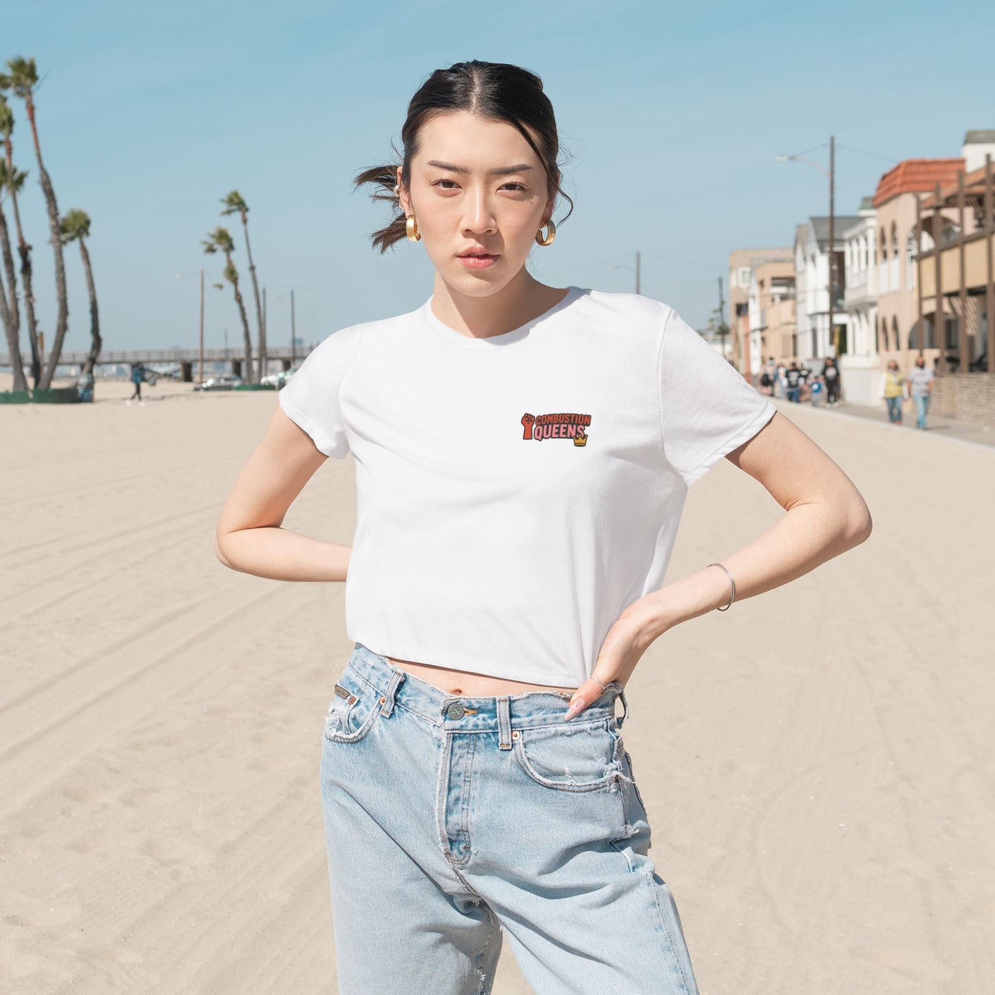 Combustion Queens, Comic My Ride! Empowering Streetwear Crop Top for Women to match YOUR car!