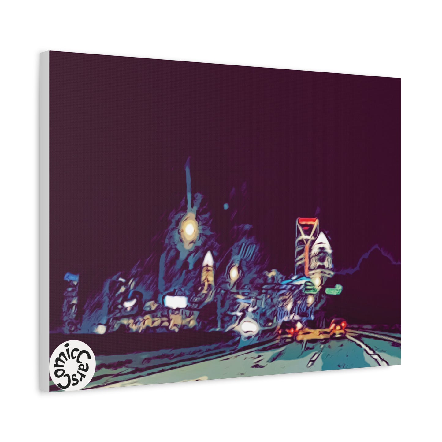 Charlotte Night Cruises City Matte Canvas Wall Art