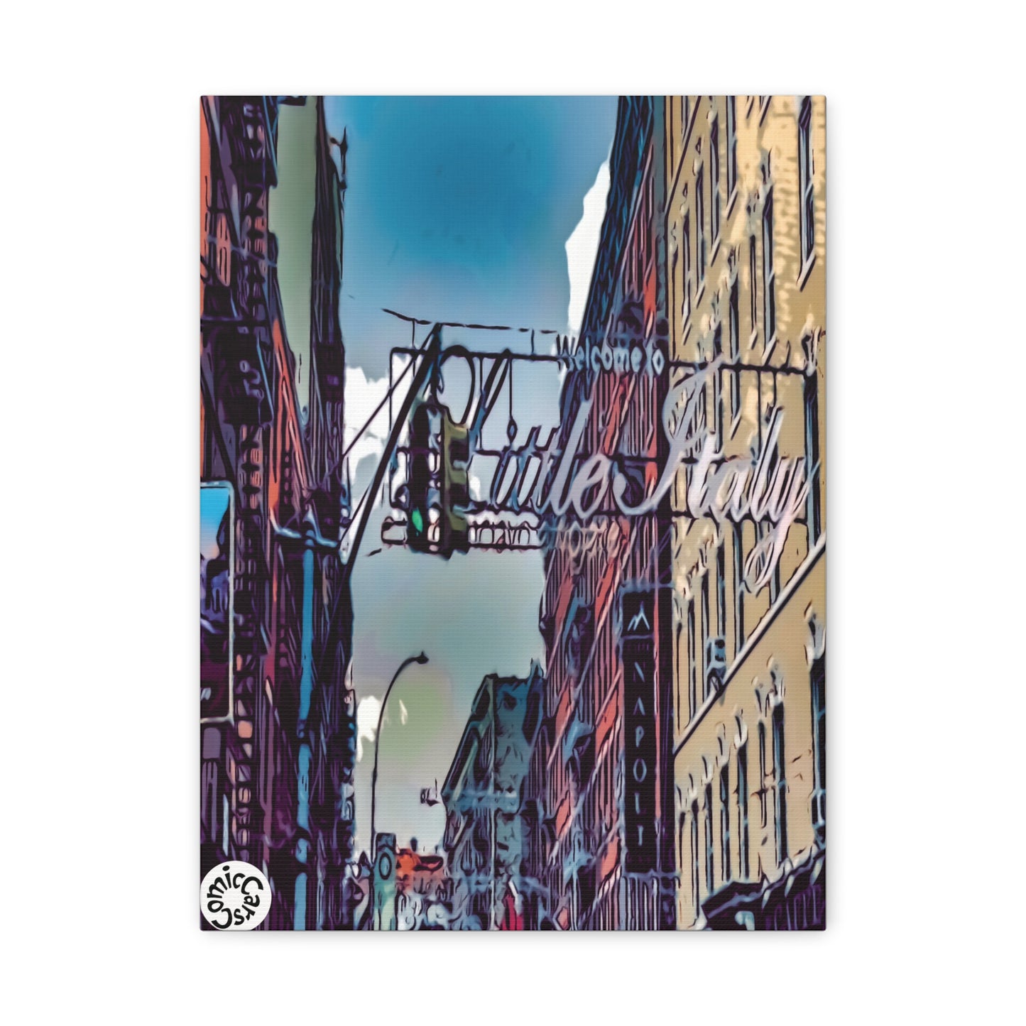 New York City Little Italy Matte Canvas Wall Art Urban Home Decor