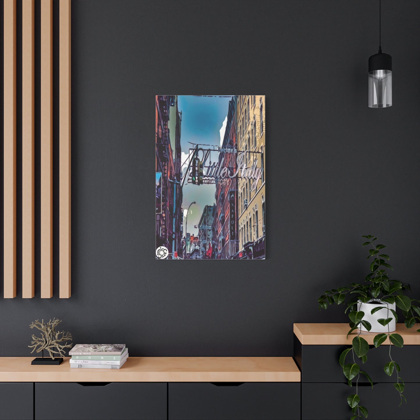 New York City Little Italy Matte Canvas Wall Art Urban Home Decor