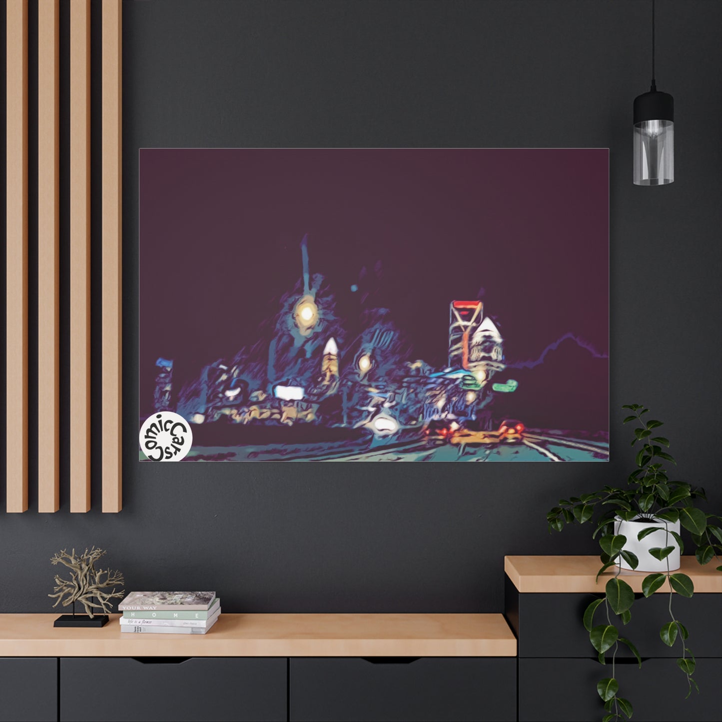 Charlotte Night Cruises City Matte Canvas Wall Art