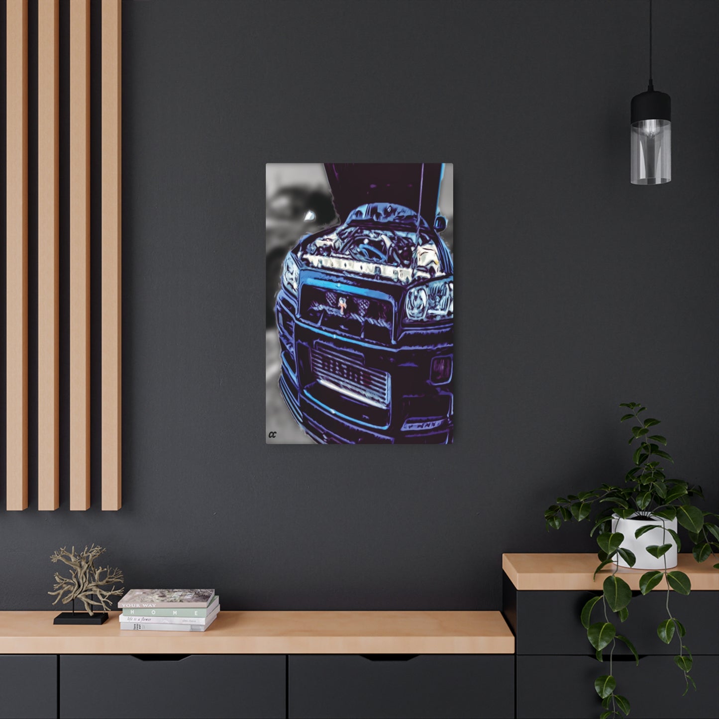 Comic My Ride! Single or Multi-Image Custom Print Metal Art Sign of YOUR whip - Vertical
