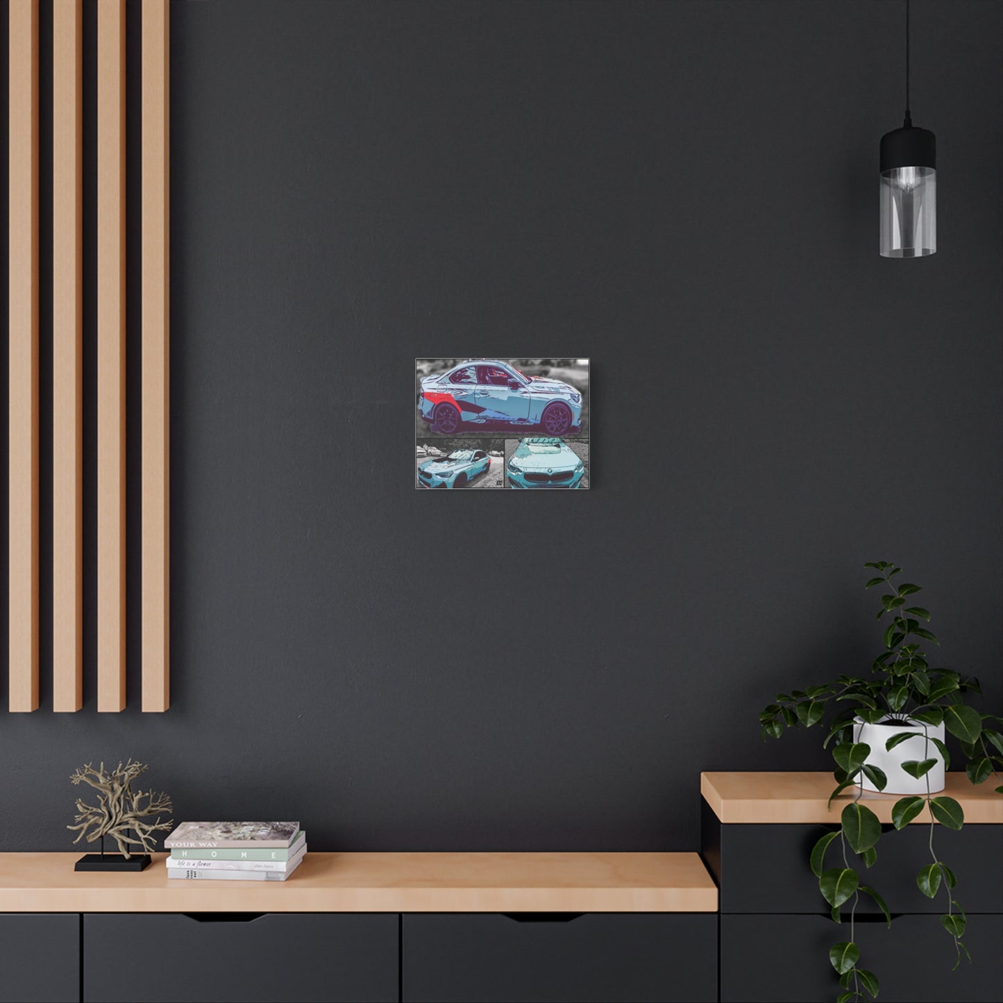 Comic My Ride! Custom Single or Multi-Image Matte Canvas Wall Art featuring YOUR Car!
