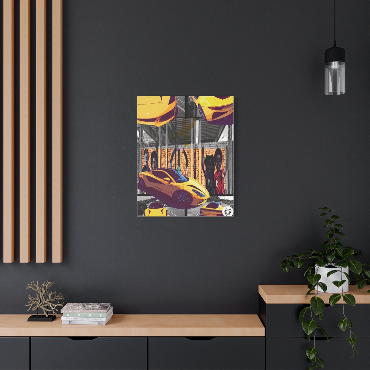 Childhood Cancer Awareness Exotic Car Canvas Art, Automotive Wall Decor, Garage Wall Art, Car Prints
