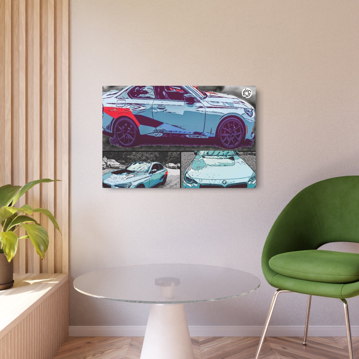Metal Art Sign German Import Fast Sports Car Design