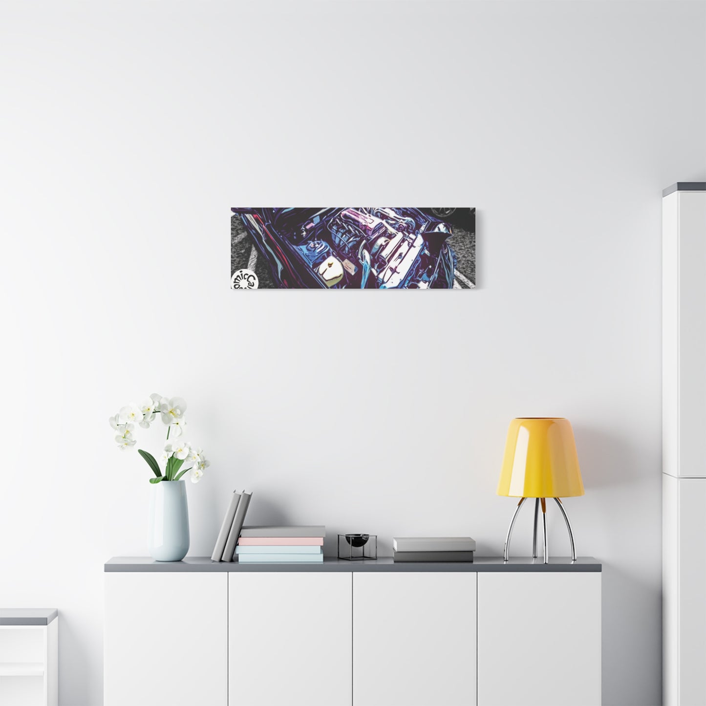 Canvas Wall Art Import Car Drift Engine Matte Canvas Print