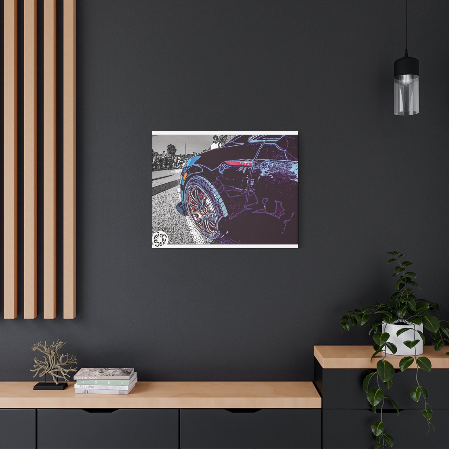 Canvas Print German Import Sports Car Luxury Decor for Car Enthusiasts