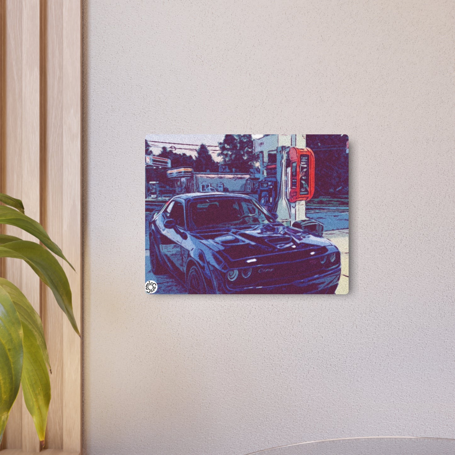 Metal Art Sign Modern Muscle Car Gas Pump Garage Wall Art
