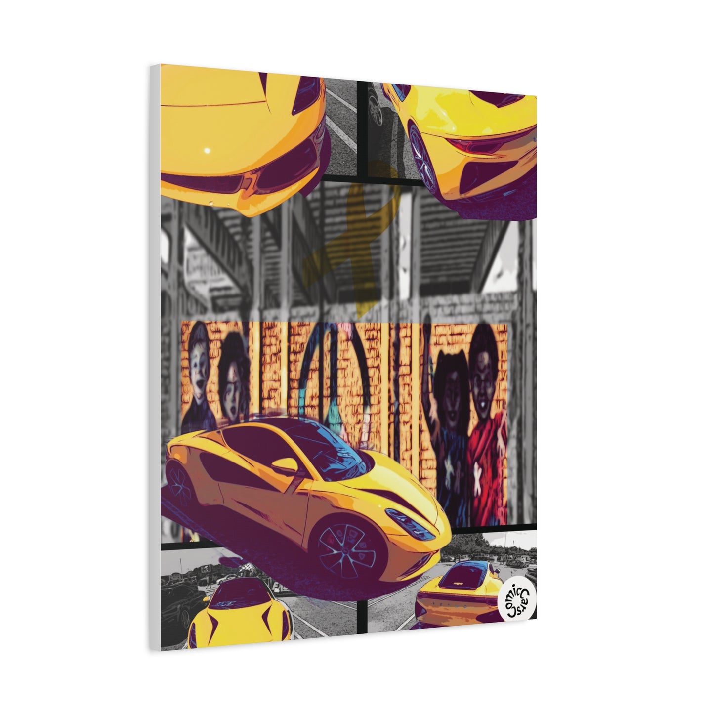 Childhood Cancer Awareness Exotic Car Canvas Art, Automotive Wall Decor, Garage Wall Art, Car Prints