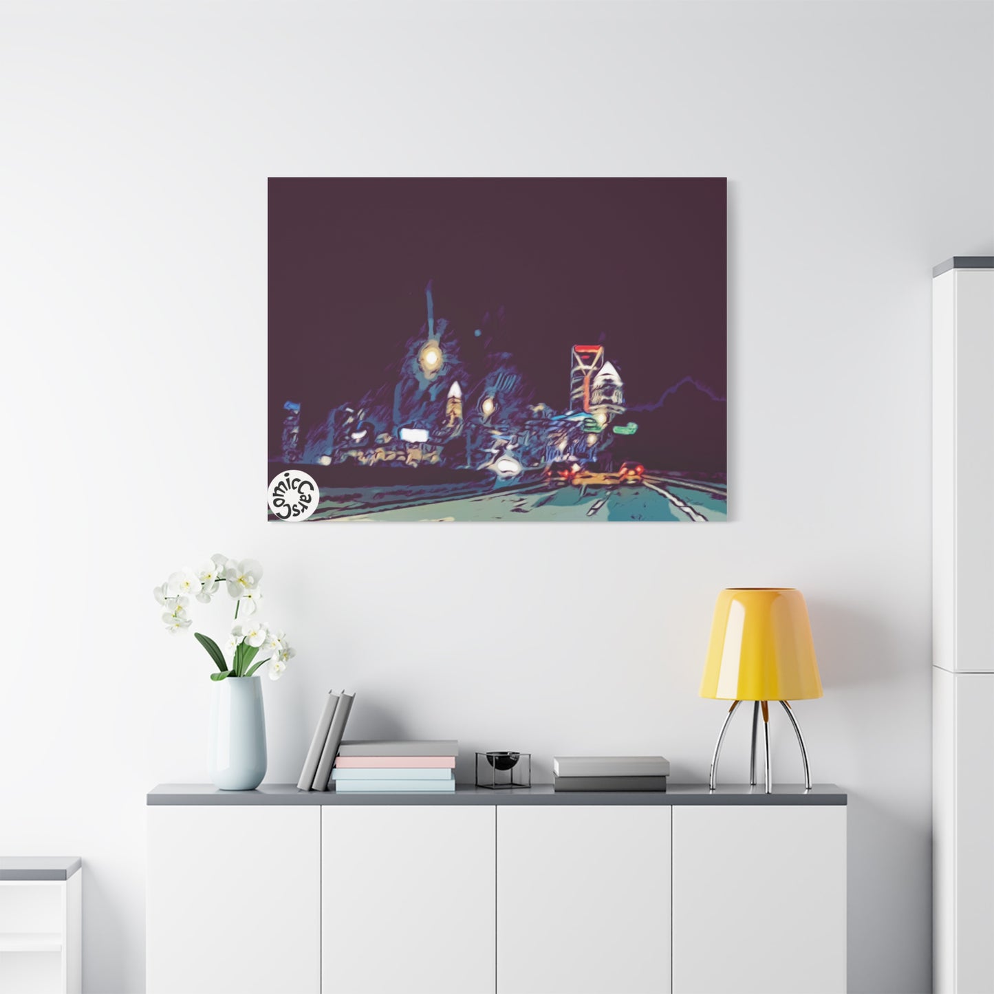 Charlotte Night Cruises City Matte Canvas Wall Art