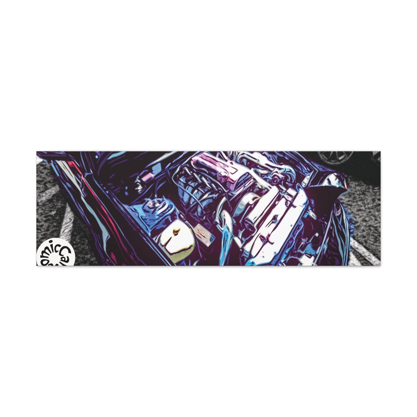 Canvas Wall Art Import Car Drift Engine Matte Canvas Print