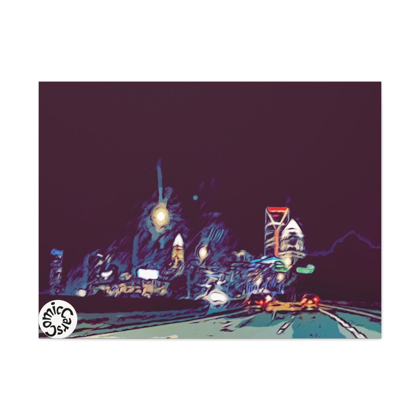 Charlotte Night Cruises City Matte Canvas Wall Art