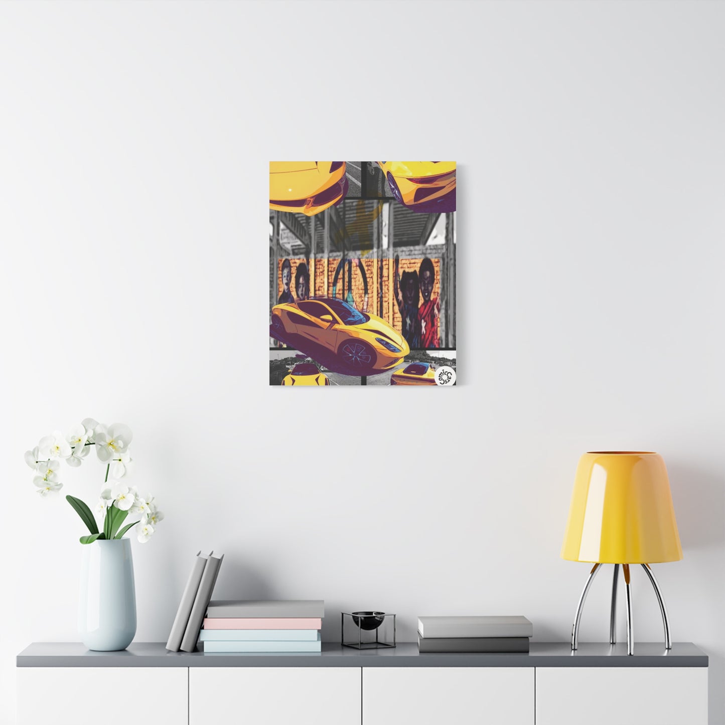 Childhood Cancer Awareness Exotic Car Canvas Art, Automotive Wall Decor, Garage Wall Art, Car Prints