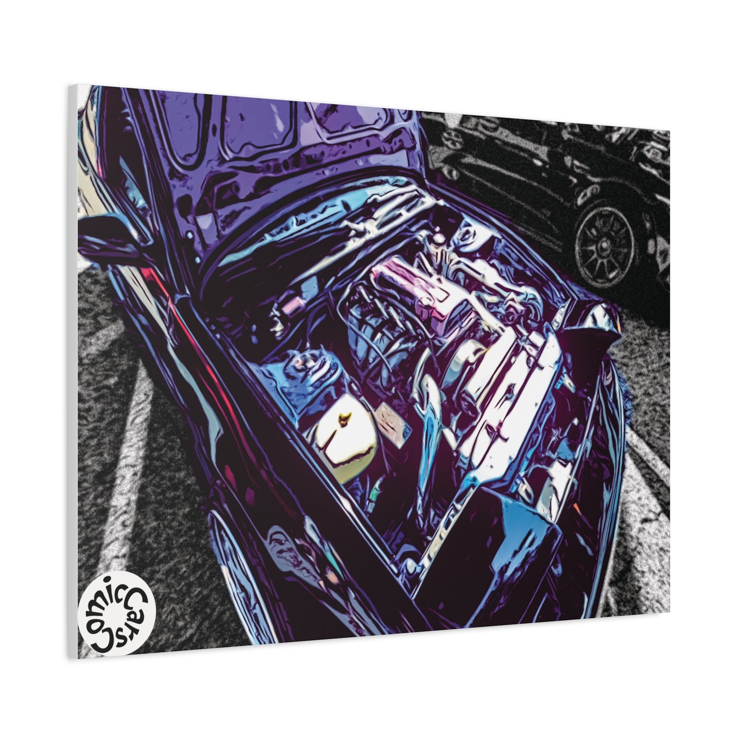 Canvas Wall Art Import Car Drift Engine Matte Canvas Print