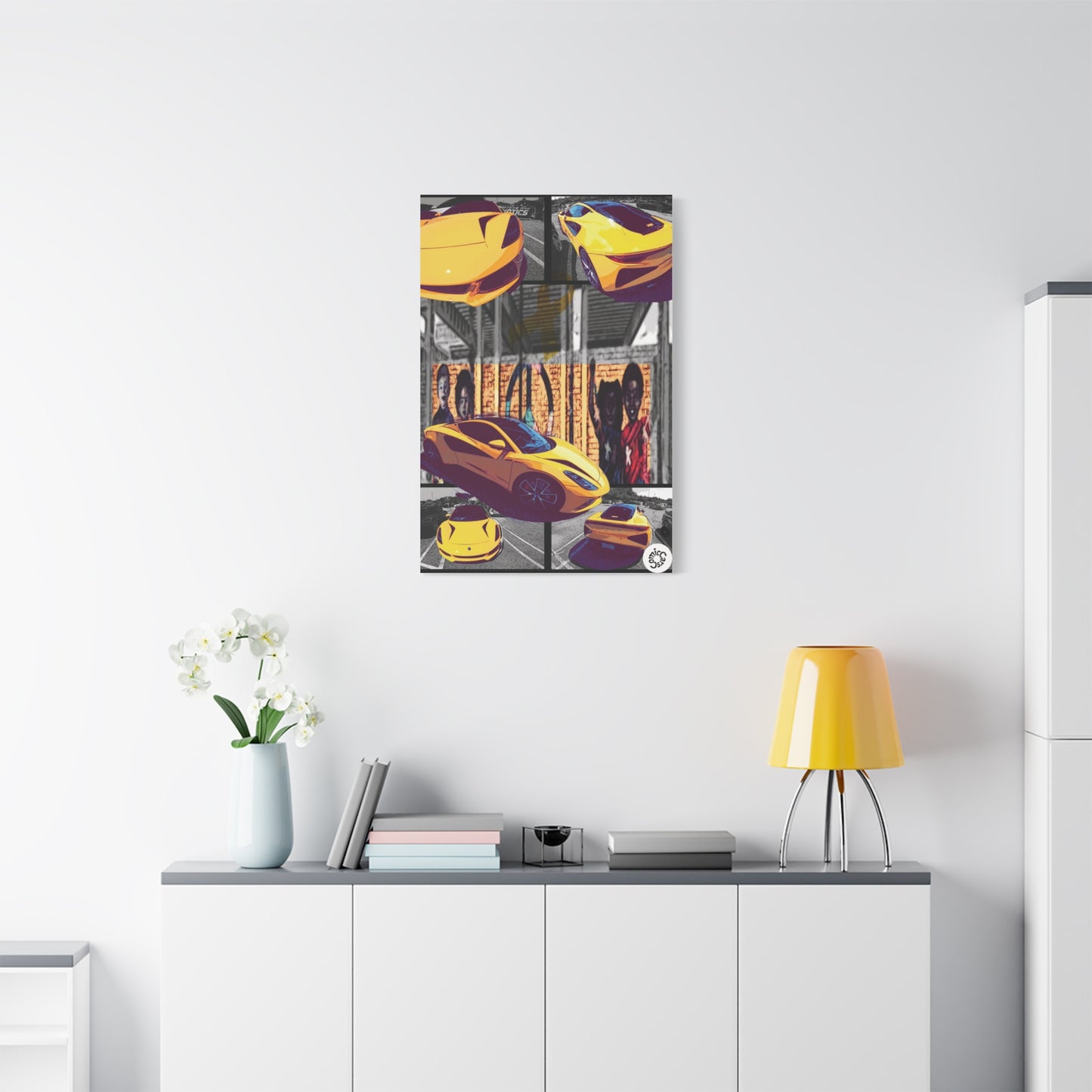 Childhood Cancer Awareness Exotic Car Canvas Art, Automotive Wall Decor, Garage Wall Art, Car Prints