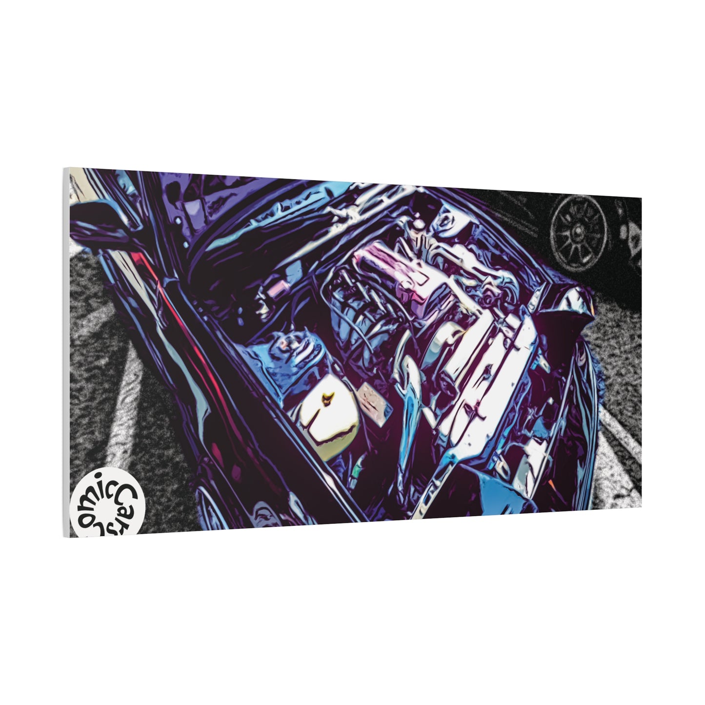 Canvas Wall Art Import Car Drift Engine Matte Canvas Print