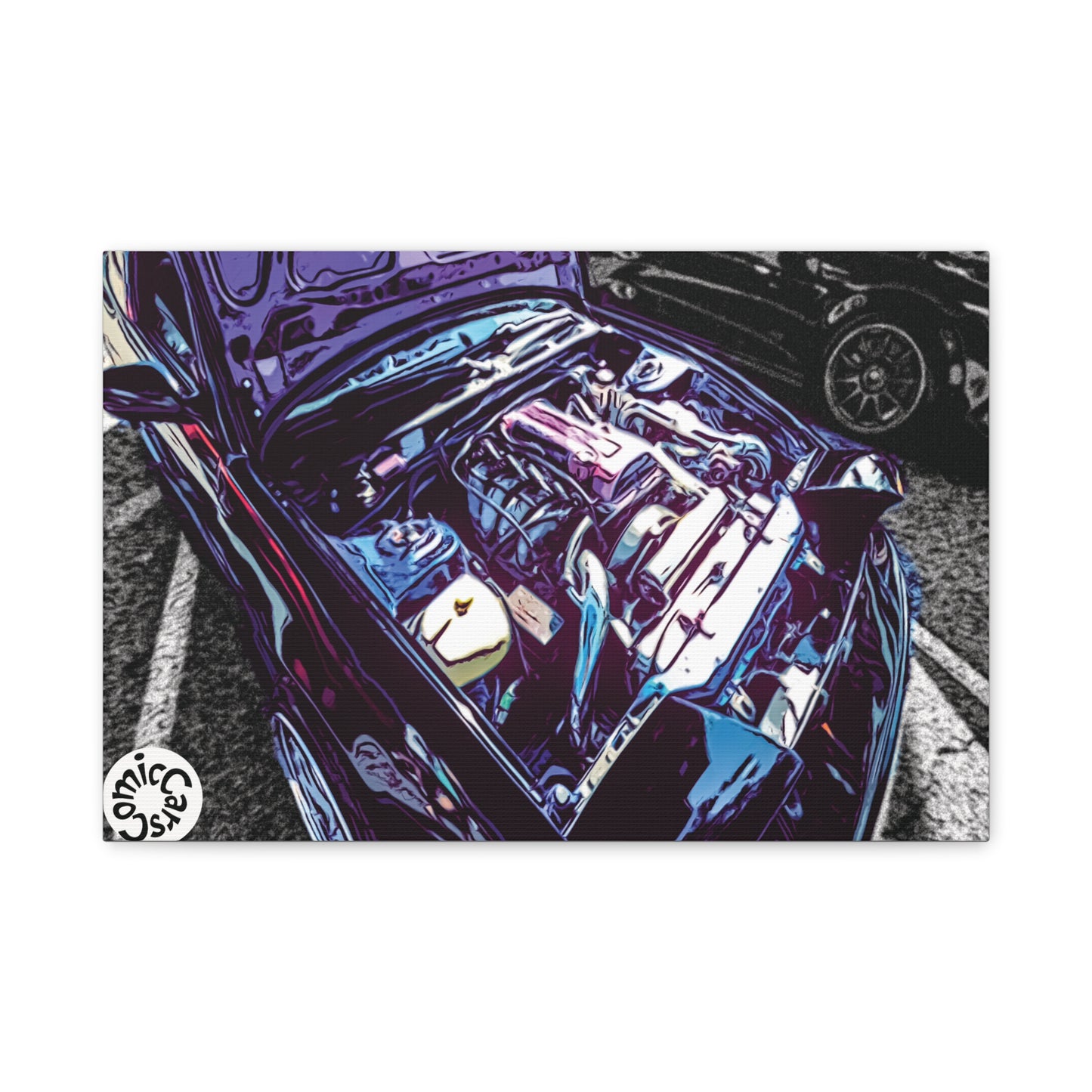 Canvas Wall Art Import Car Drift Engine Matte Canvas Print