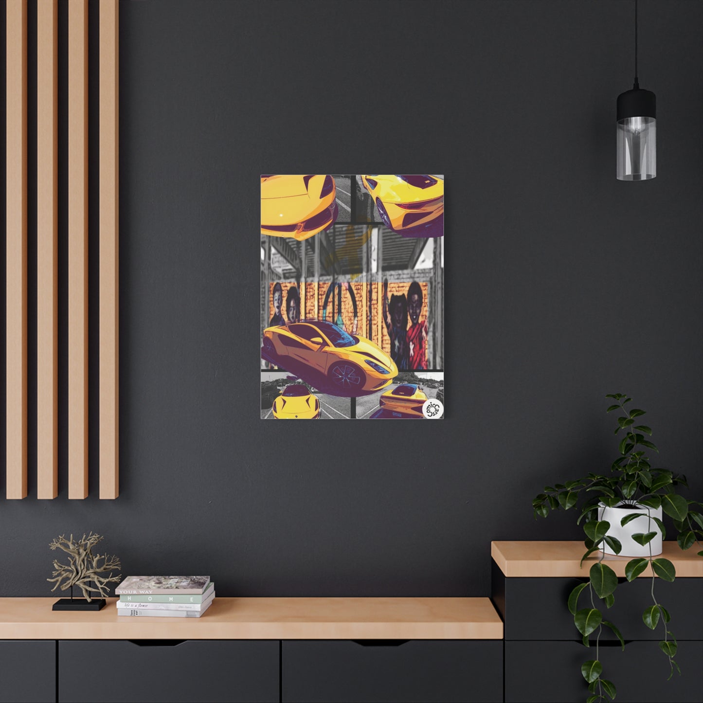 Childhood Cancer Awareness Exotic Car Canvas Art, Automotive Wall Decor, Garage Wall Art, Car Prints