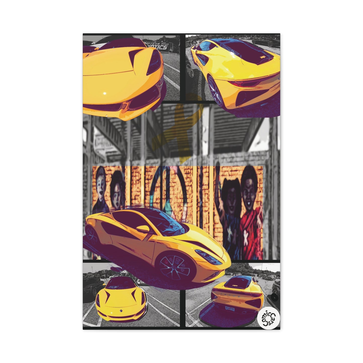 Childhood Cancer Awareness Exotic Car Canvas Art, Automotive Wall Decor, Garage Wall Art, Car Prints