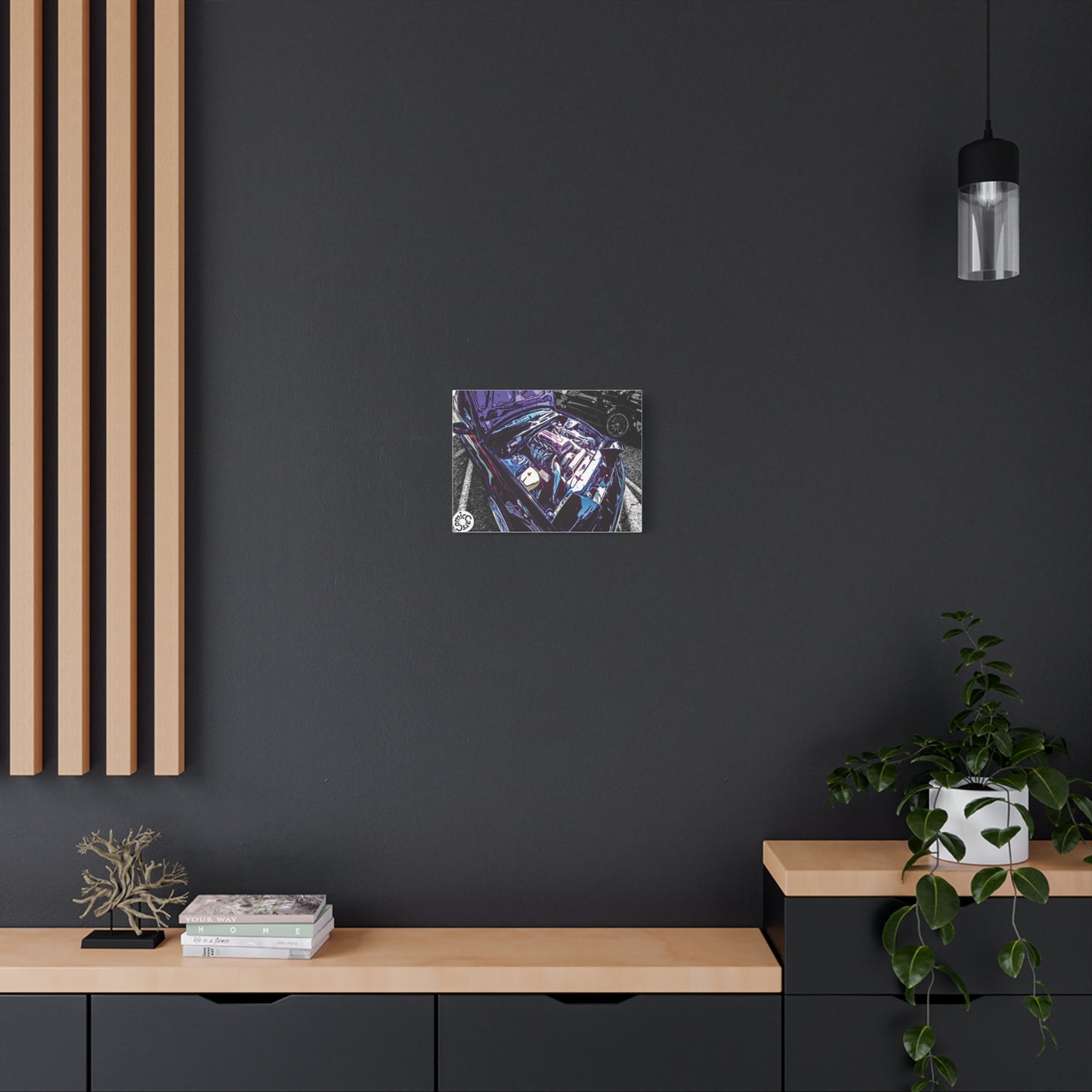 Canvas Wall Art Import Car Drift Engine Matte Canvas Print