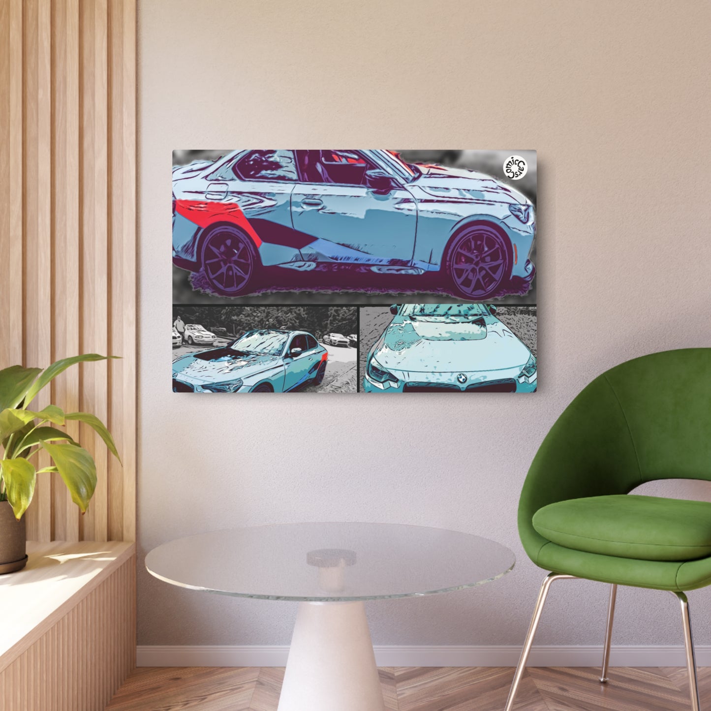 Metal Art Sign German Import Fast Sports Car Design