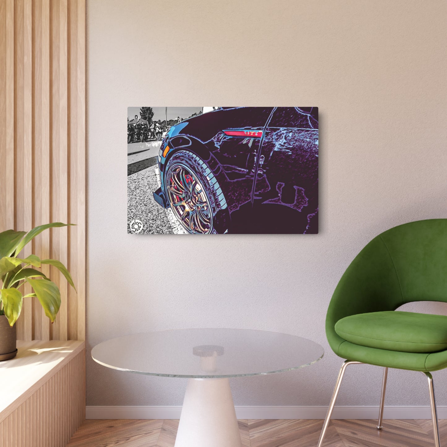 Metal Art Sign German Import Sports Car Wall Decor