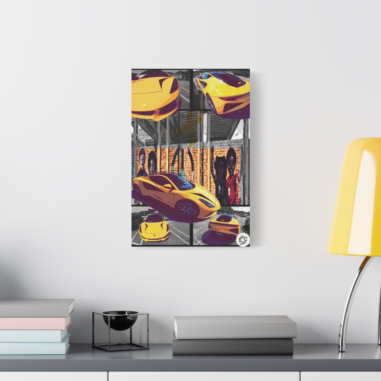 Childhood Cancer Awareness Exotic Car Canvas Art, Automotive Wall Decor, Garage Wall Art, Car Prints