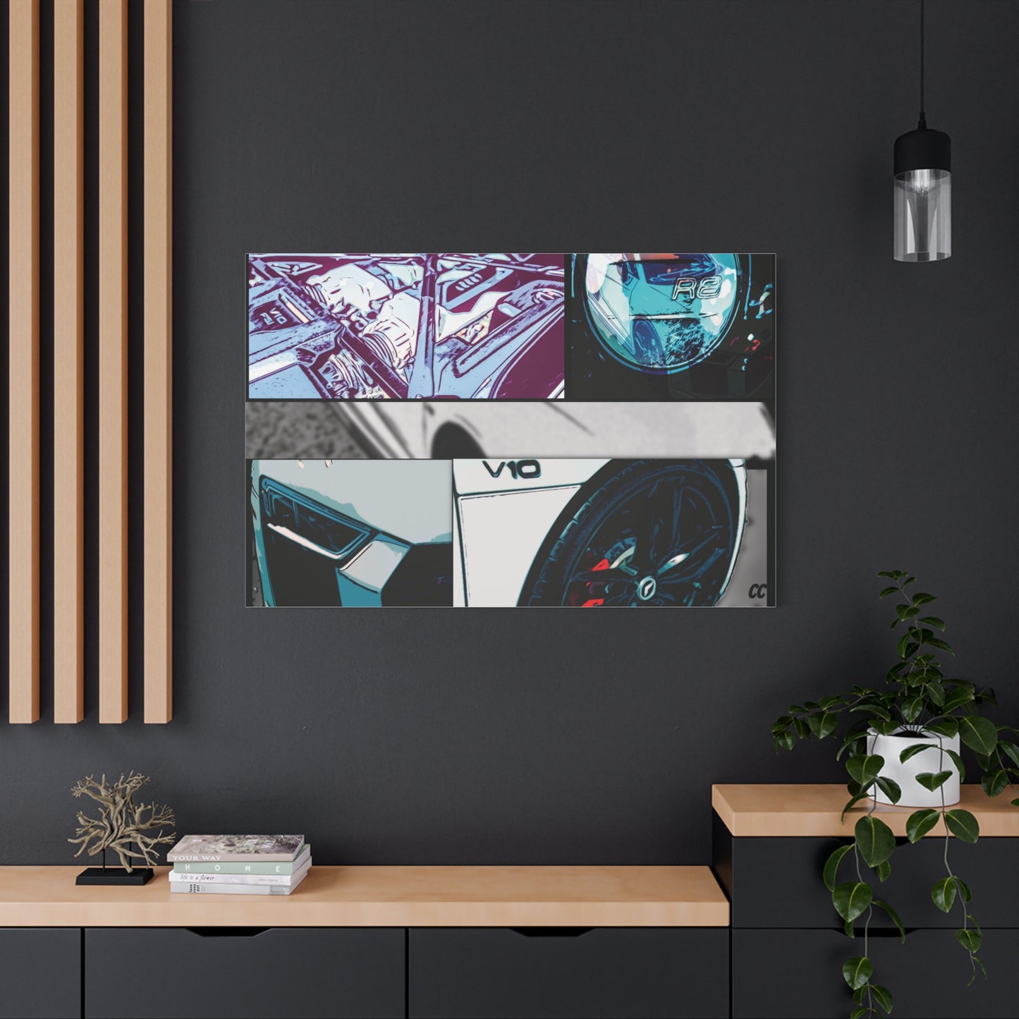 Comic My Ride! Custom Single or Multi-Image Matte Canvas Wall Art featuring YOUR Car!