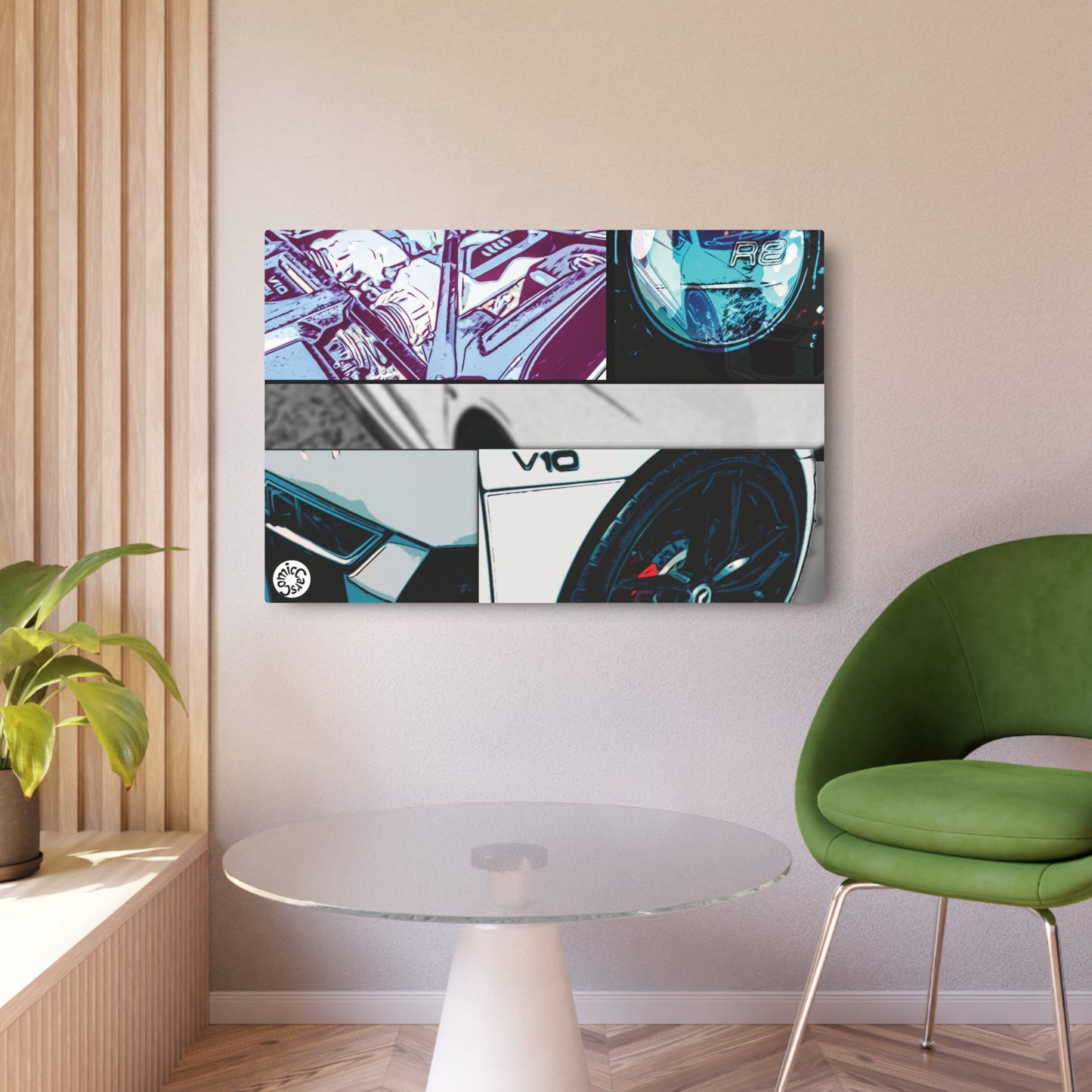 Metal Art Sign German Import Fast Sports Car Design