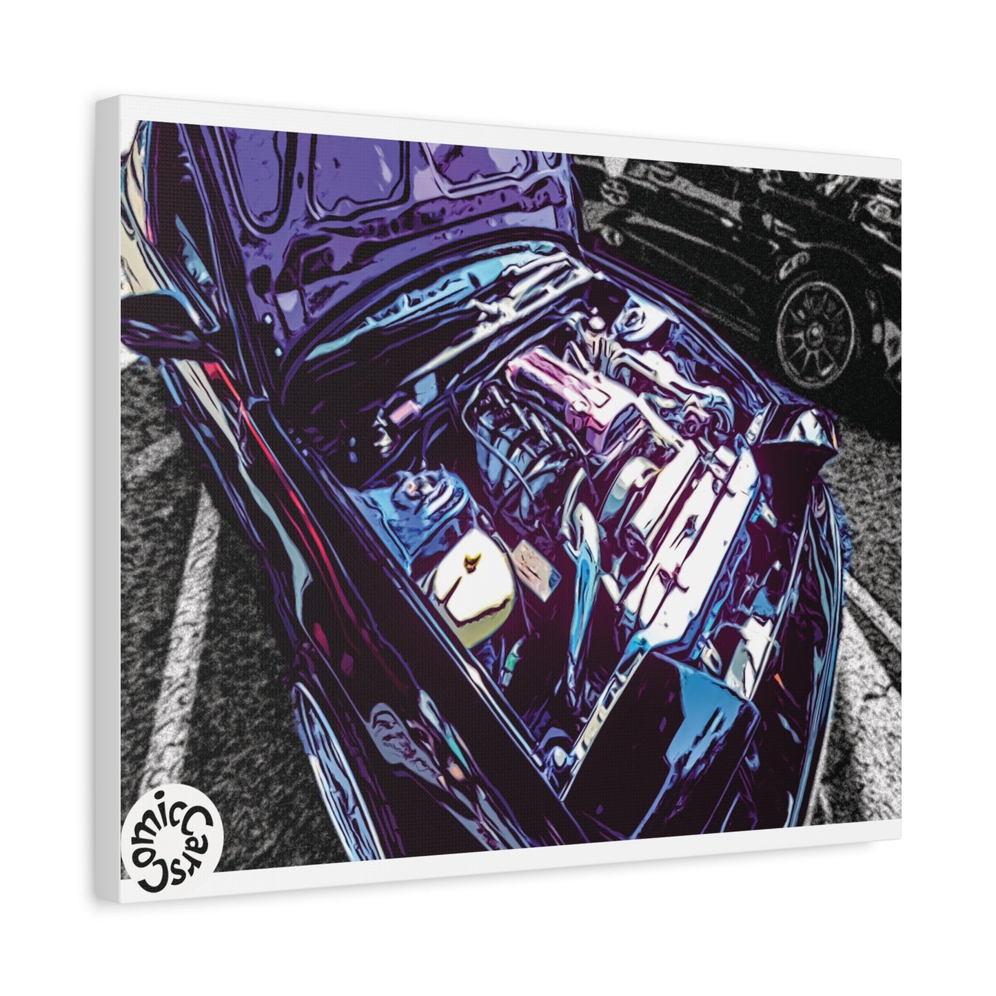 Canvas Wall Art Import Car Drift Engine Matte Canvas Print