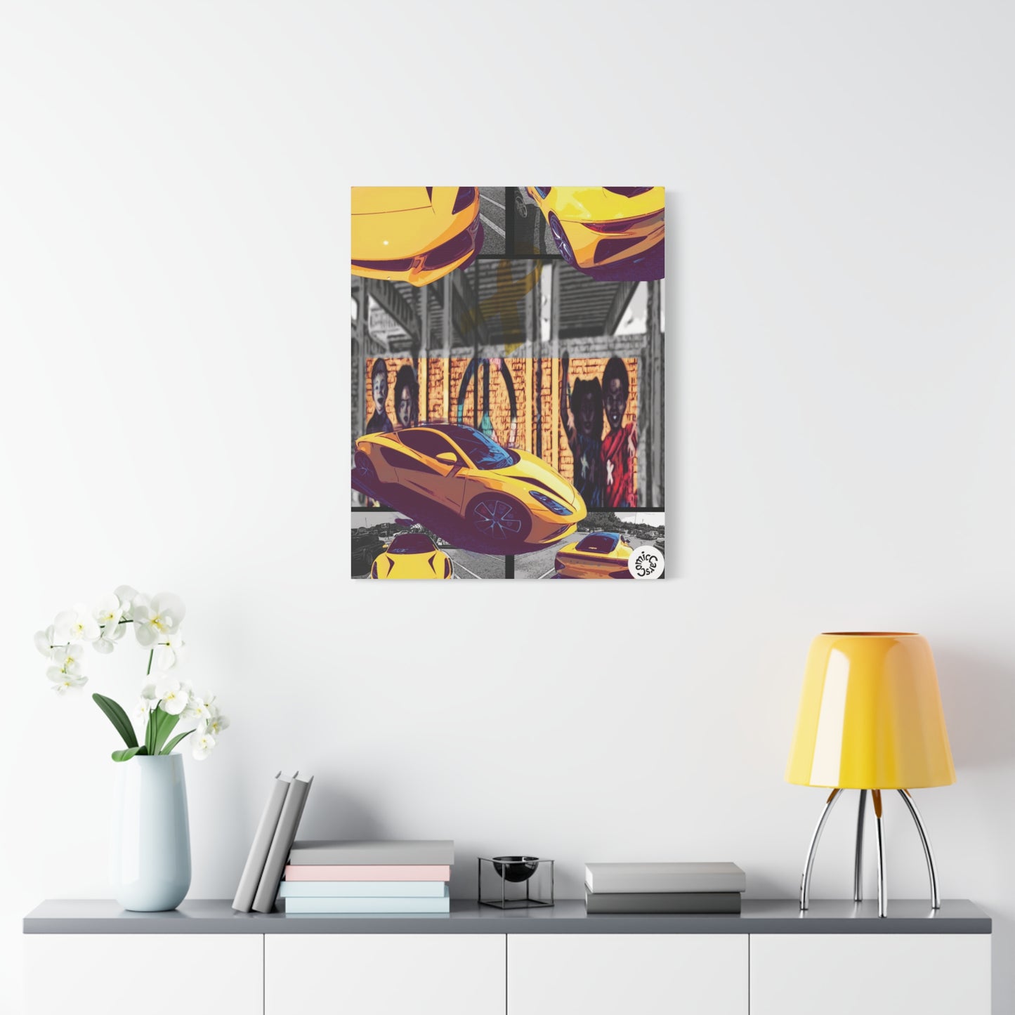 Childhood Cancer Awareness Exotic Car Canvas Art, Automotive Wall Decor, Garage Wall Art, Car Prints
