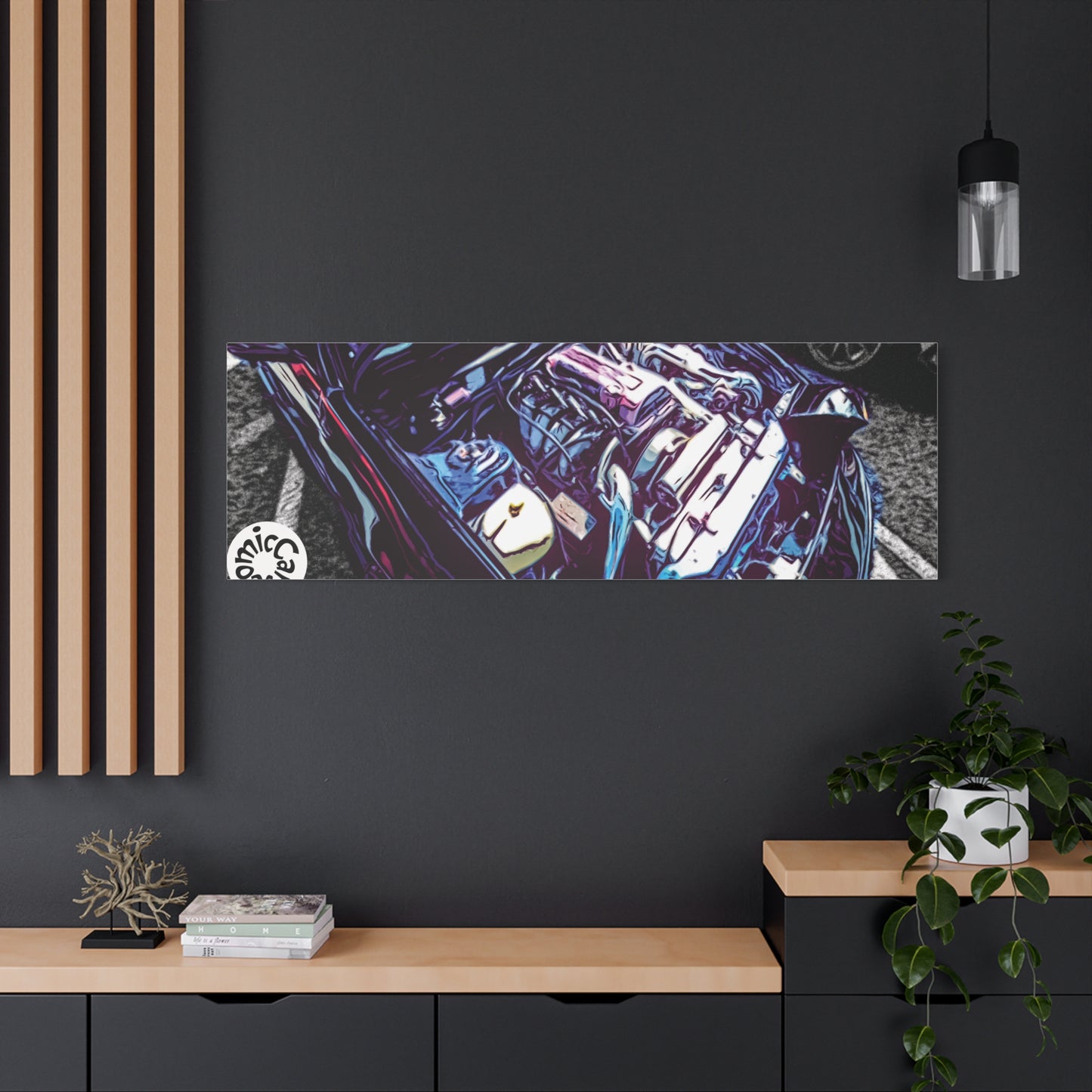 Canvas Wall Art Import Car Drift Engine Matte Canvas Print