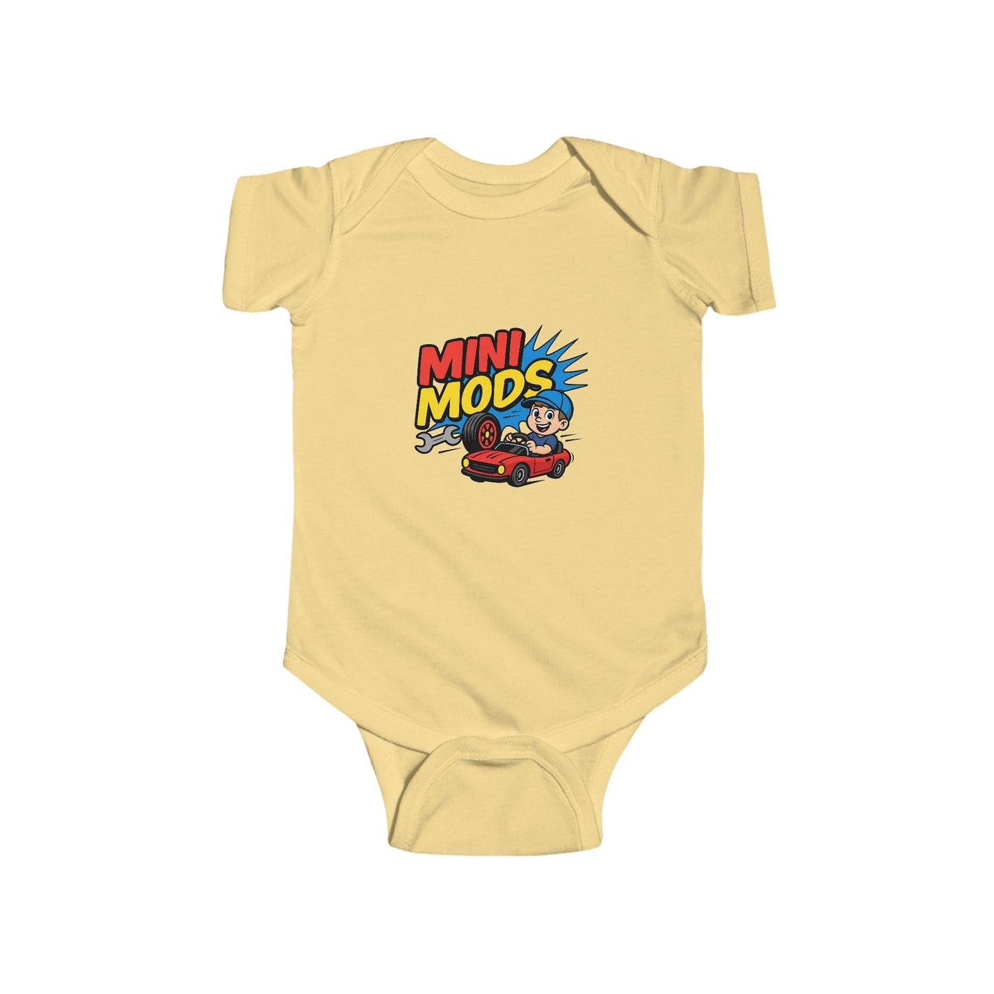 Playful Toddler Bodysuit with 'Mini Mods' Graphic