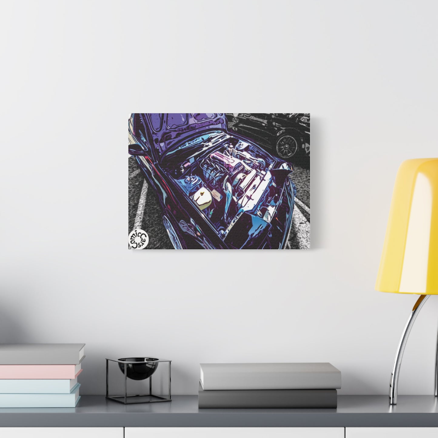 Canvas Wall Art Import Car Drift Engine Matte Canvas Print