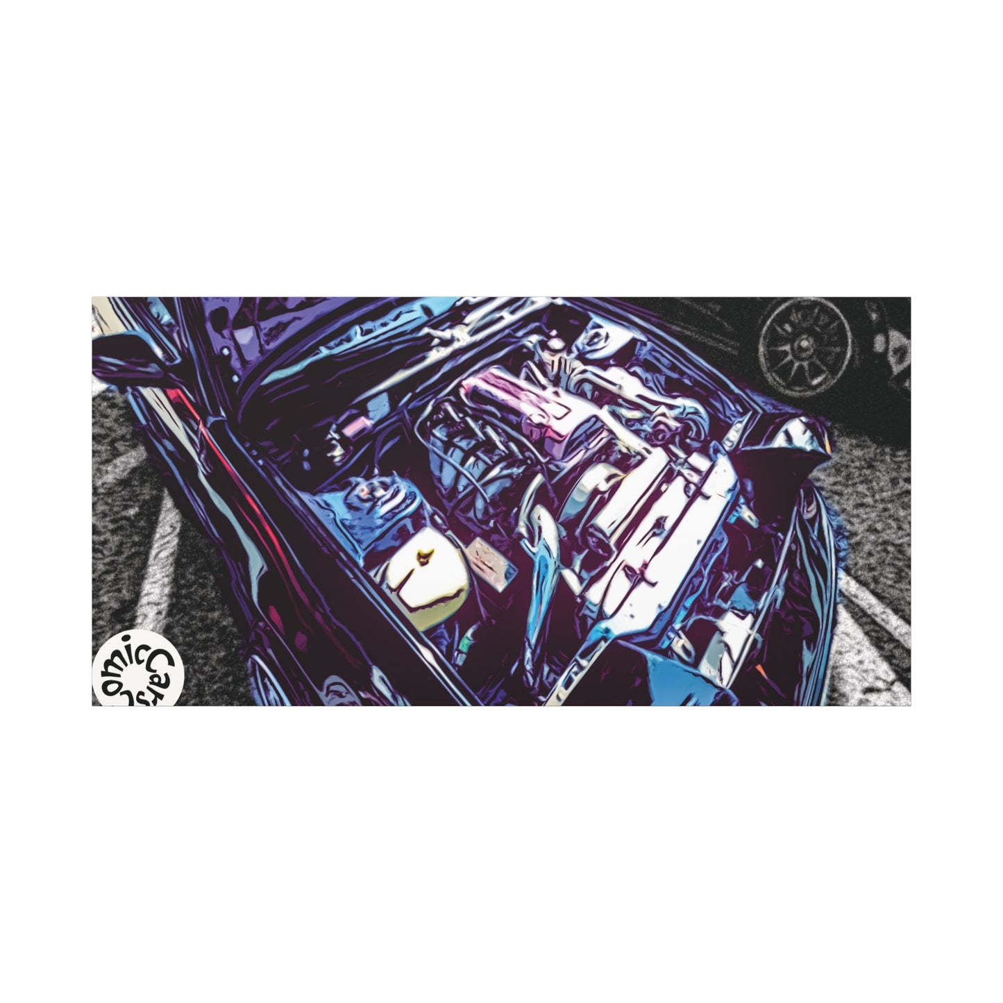 Canvas Wall Art Import Car Drift Engine Matte Canvas Print