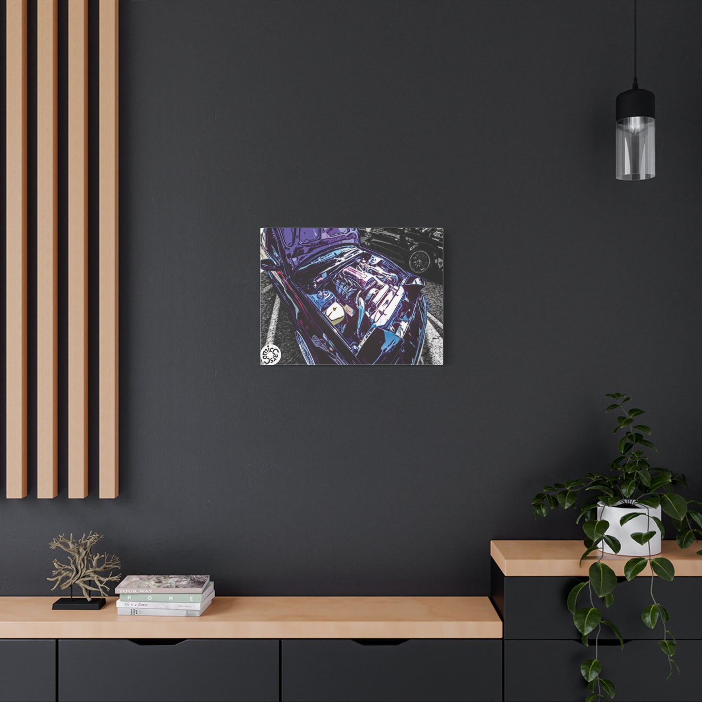 Canvas Wall Art Import Car Drift Engine Matte Canvas Print
