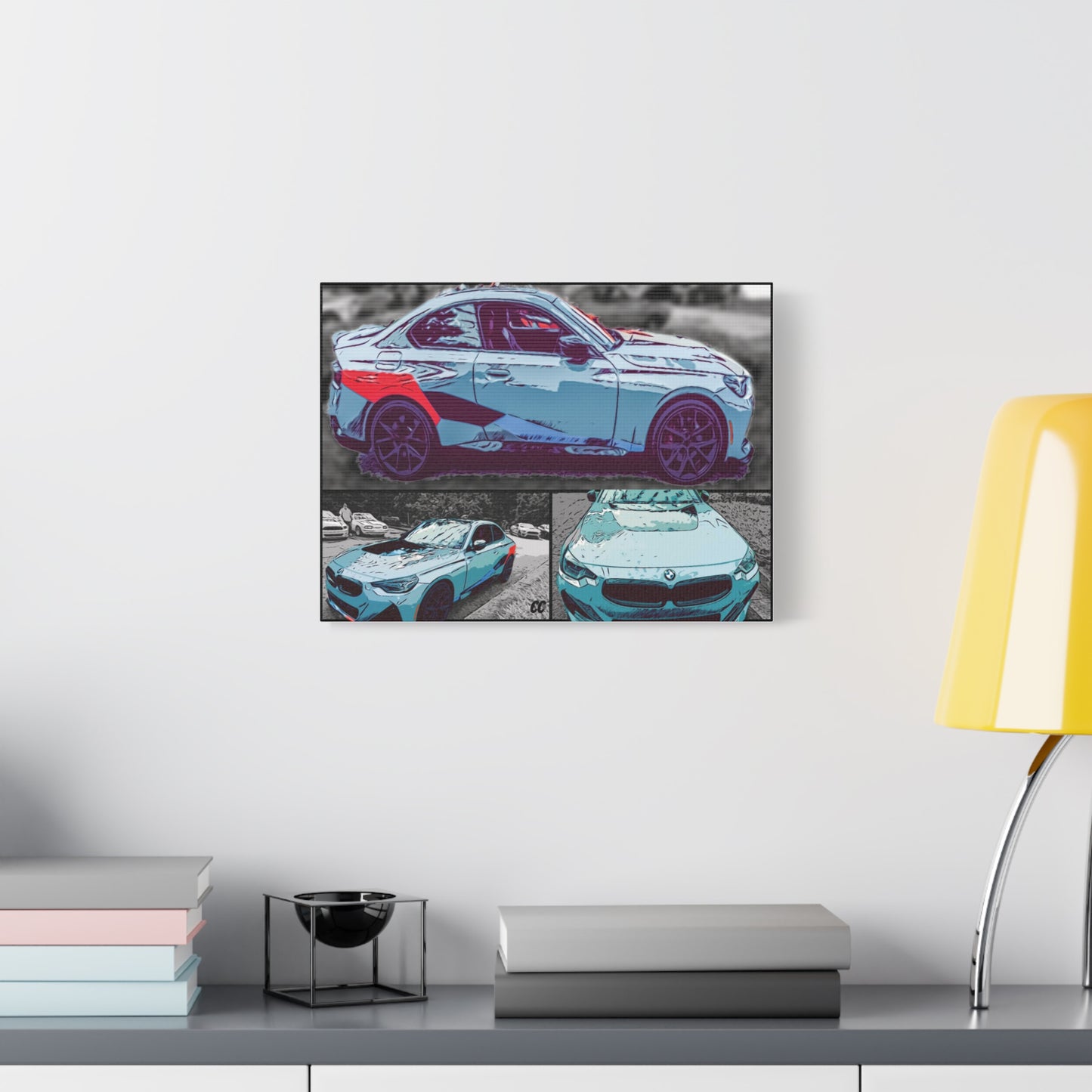 Comic My Ride! Custom Single or Multi-Image Matte Canvas Wall Art featuring YOUR Car!