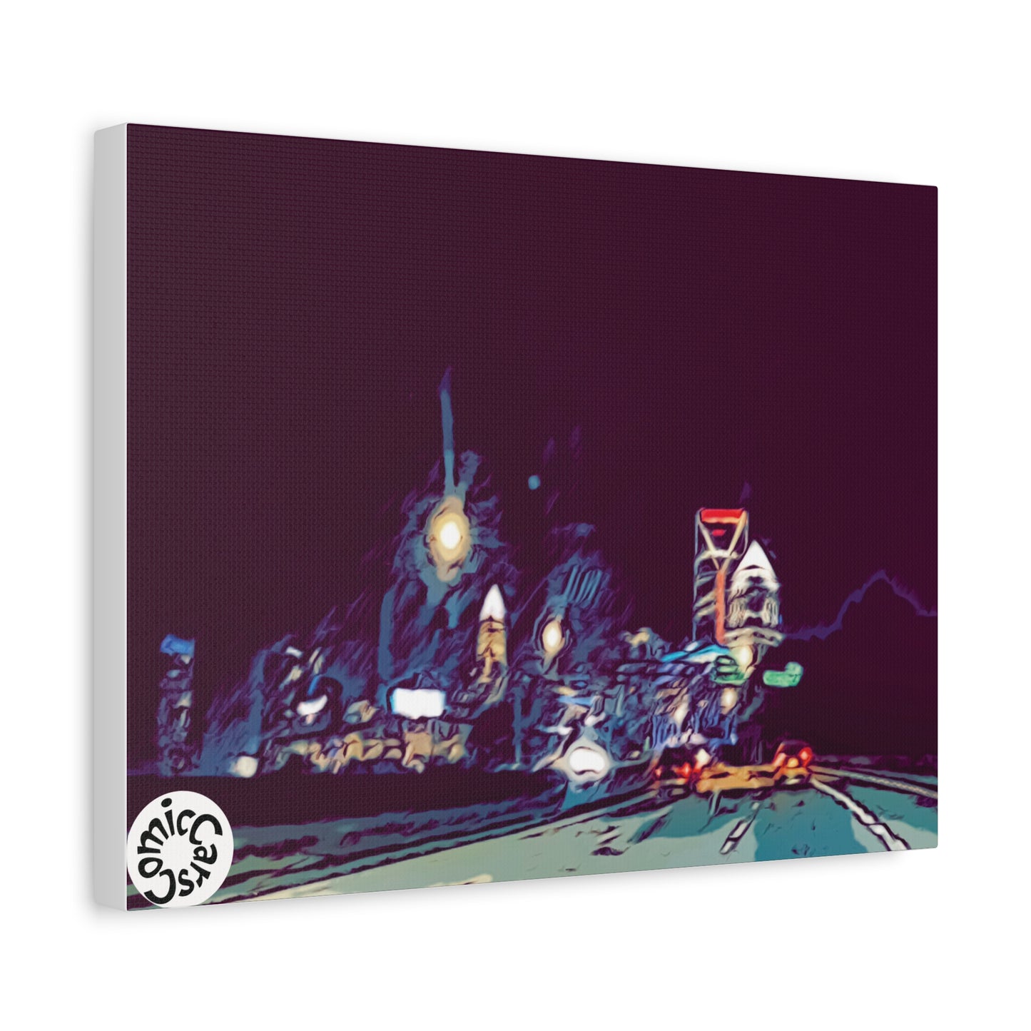 Charlotte Night Cruises City Matte Canvas Wall Art