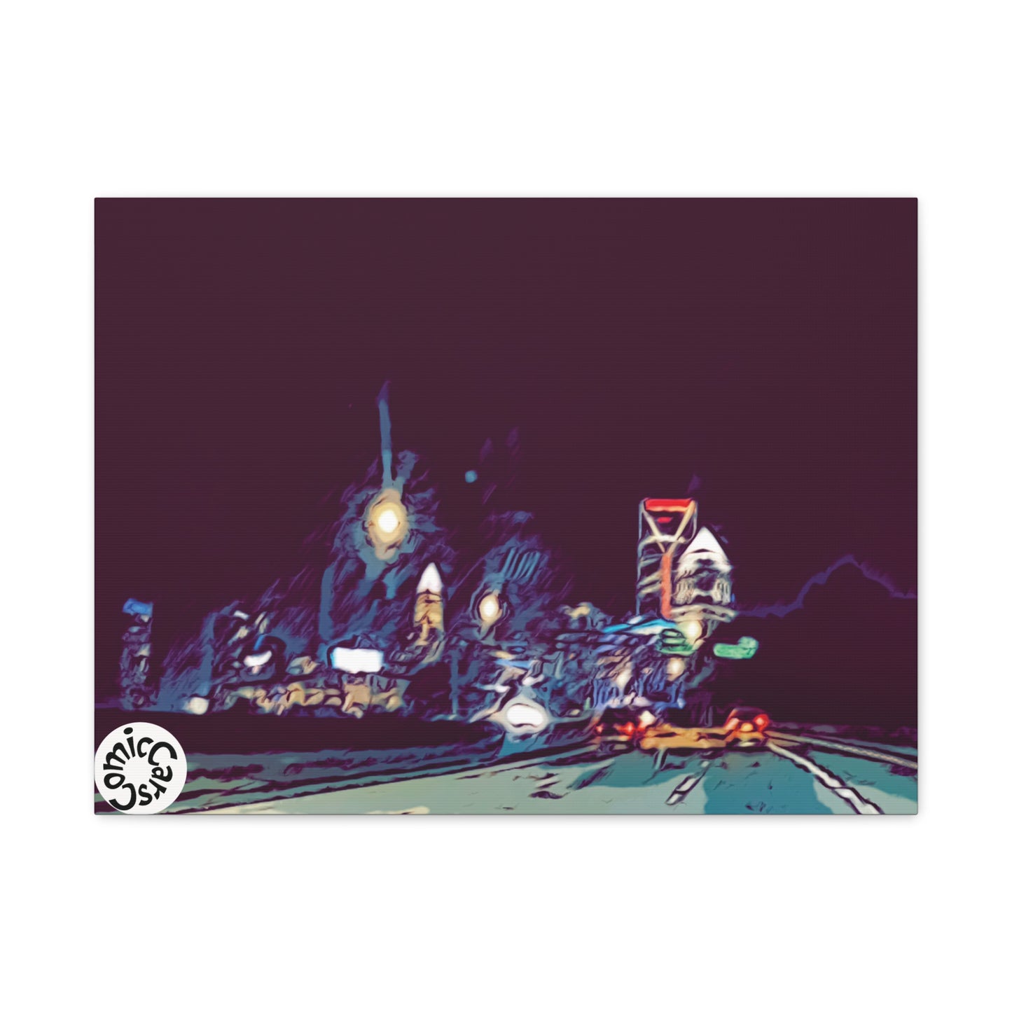 Charlotte Night Cruises City Matte Canvas Wall Art