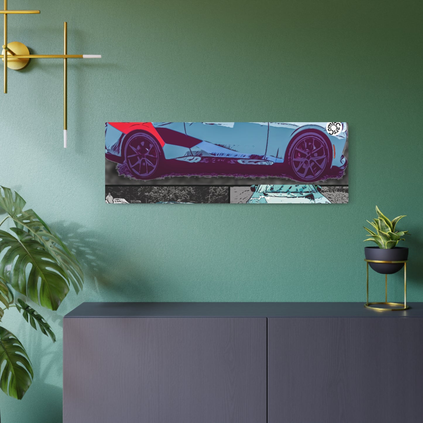 Metal Art Sign German Import Fast Sports Car Design