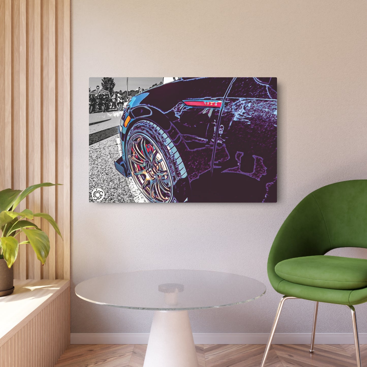 Metal Art Sign German Import Sports Car Wall Decor