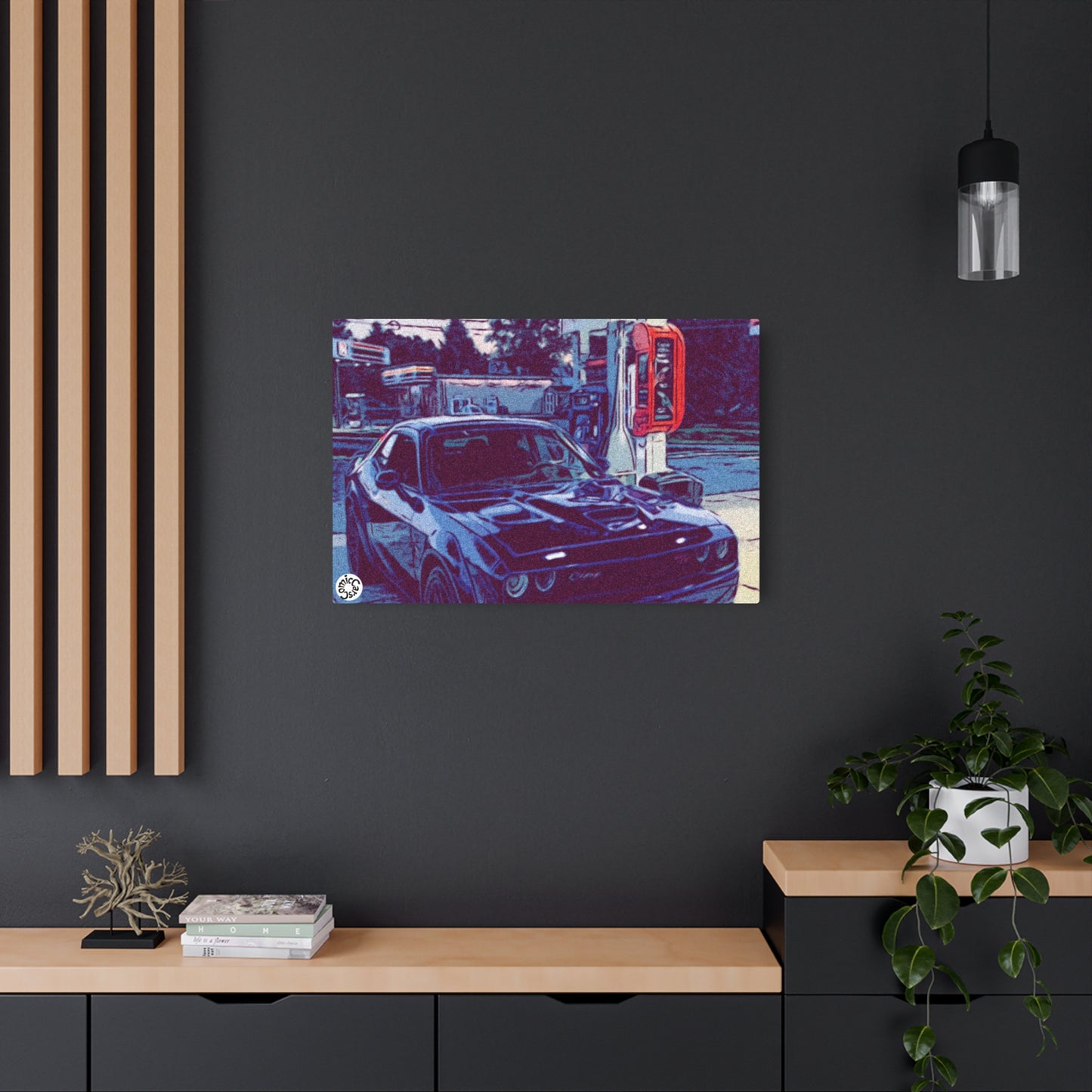 Metal Art Sign Modern Muscle Car Gas Pump Garage Wall Art