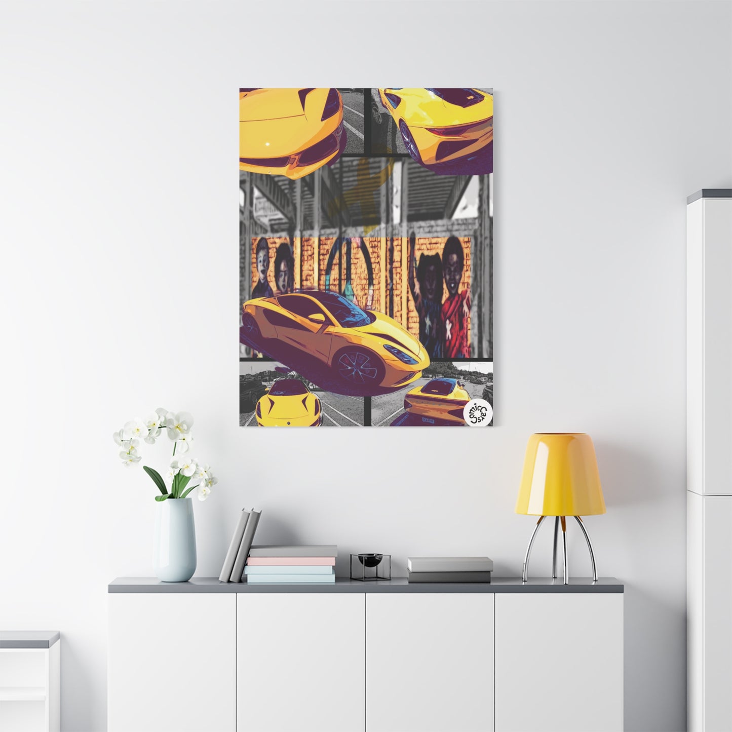 Childhood Cancer Awareness Exotic Car Canvas Art, Automotive Wall Decor, Garage Wall Art, Car Prints