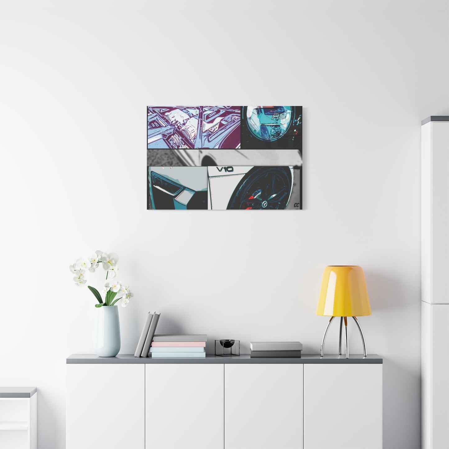 Comic My Ride! Custom Single or Multi-Image Matte Canvas Wall Art featuring YOUR Car!