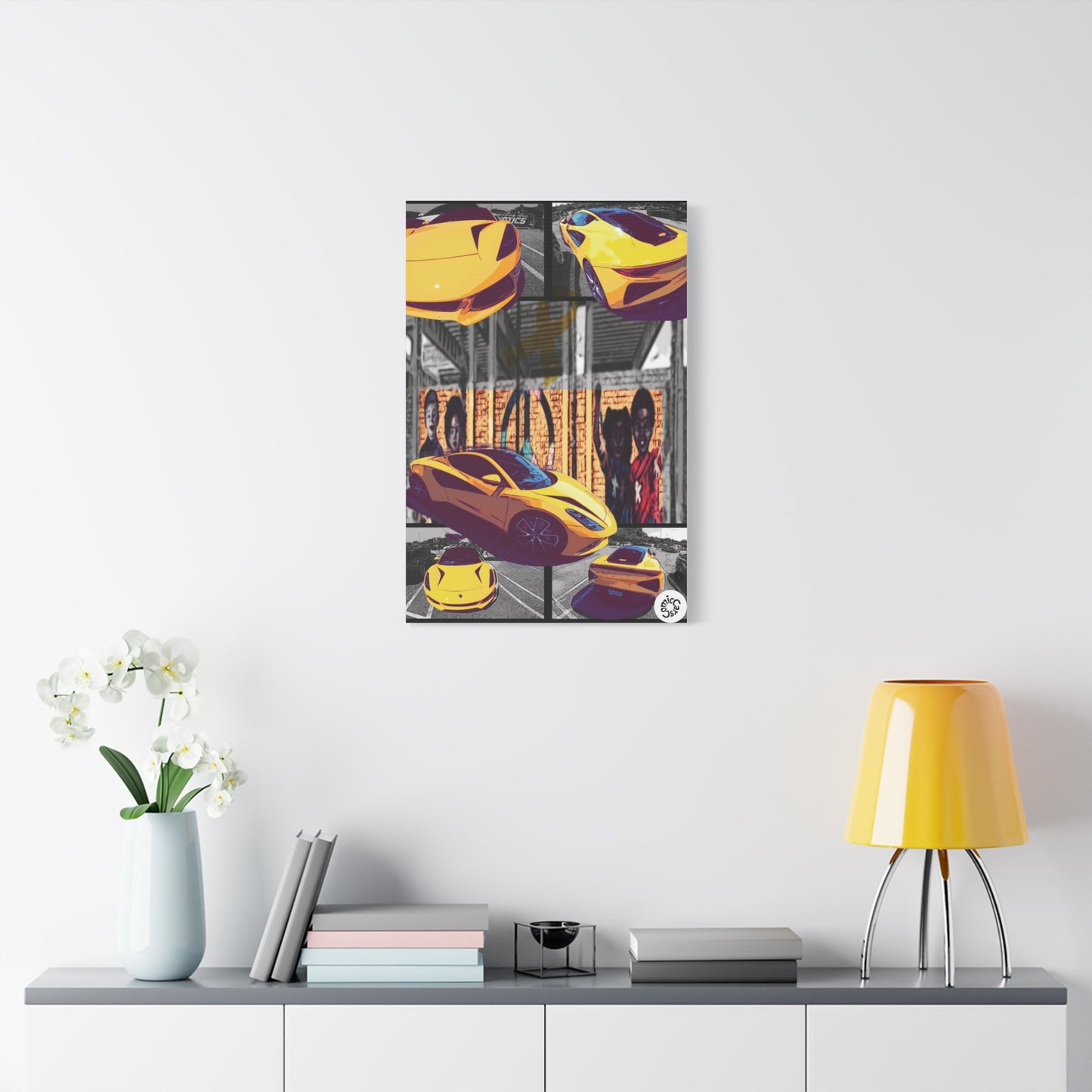 Childhood Cancer Awareness Exotic Car Canvas Art, Automotive Wall Decor, Garage Wall Art, Car Prints