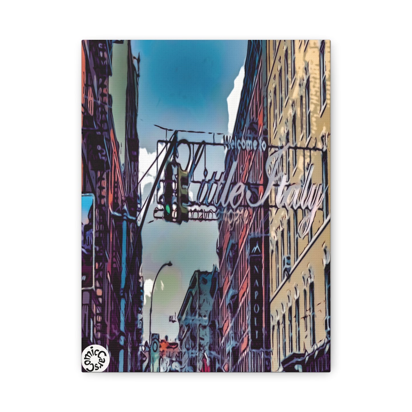 New York City Little Italy Matte Canvas Wall Art Urban Home Decor