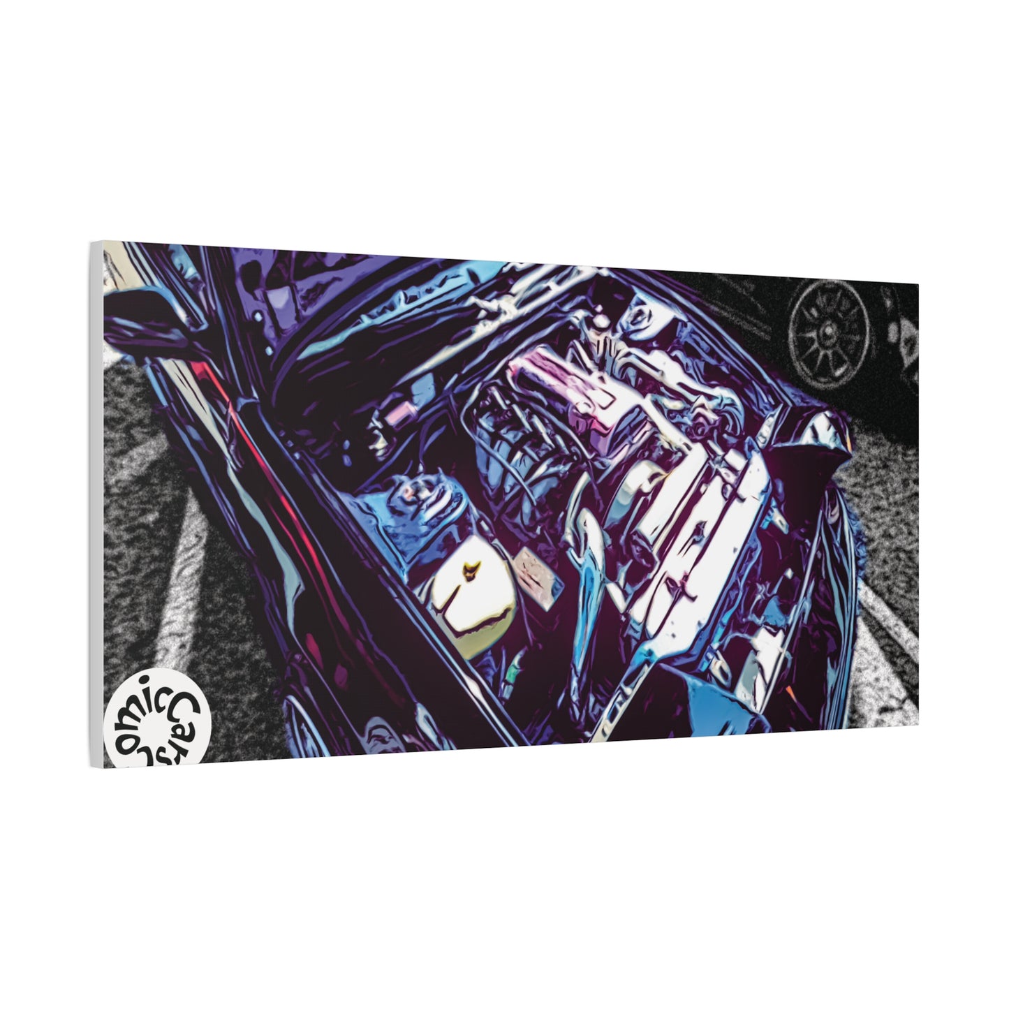 Canvas Wall Art Import Car Drift Engine Matte Canvas Print