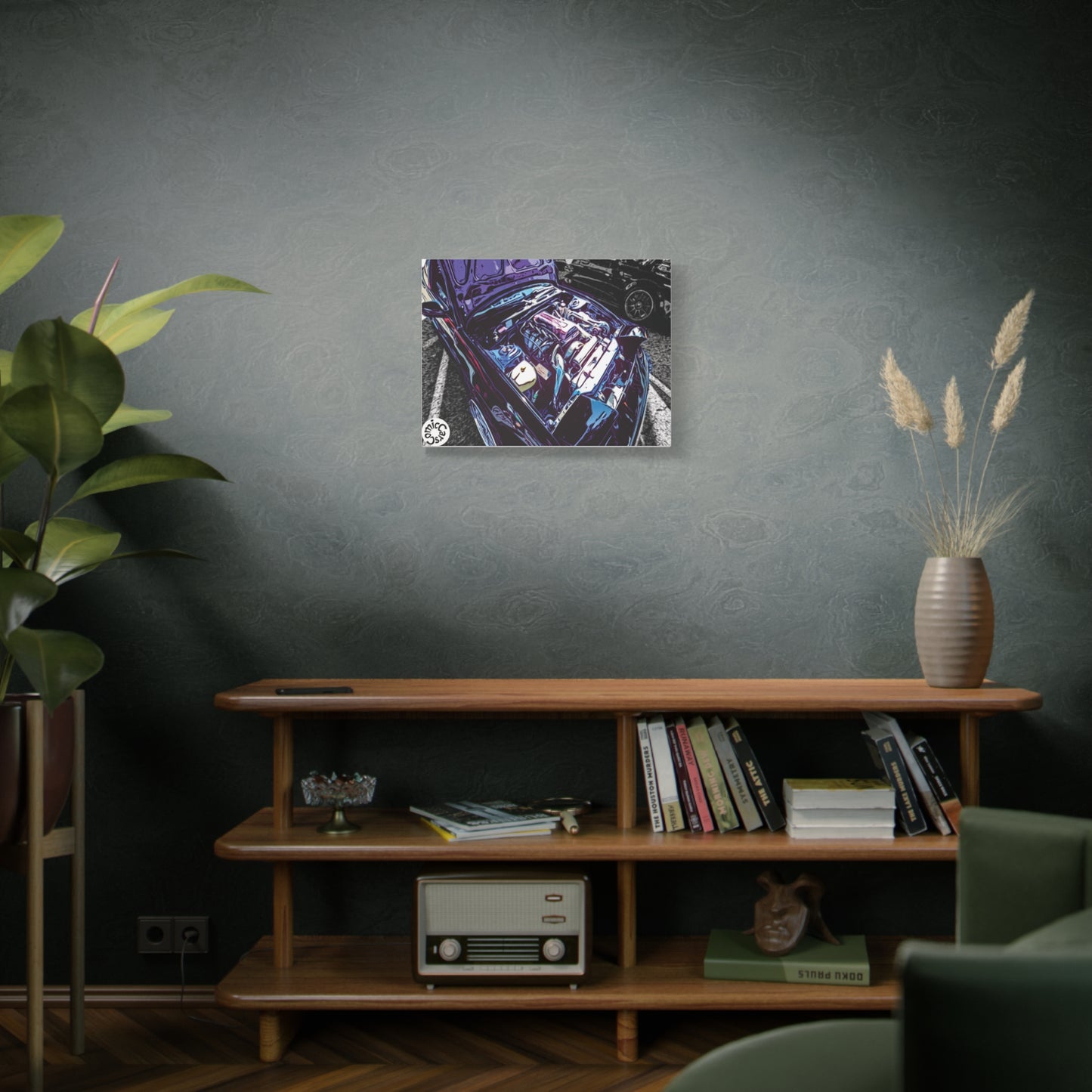 Canvas Wall Art Import Car Drift Engine Matte Canvas Print
