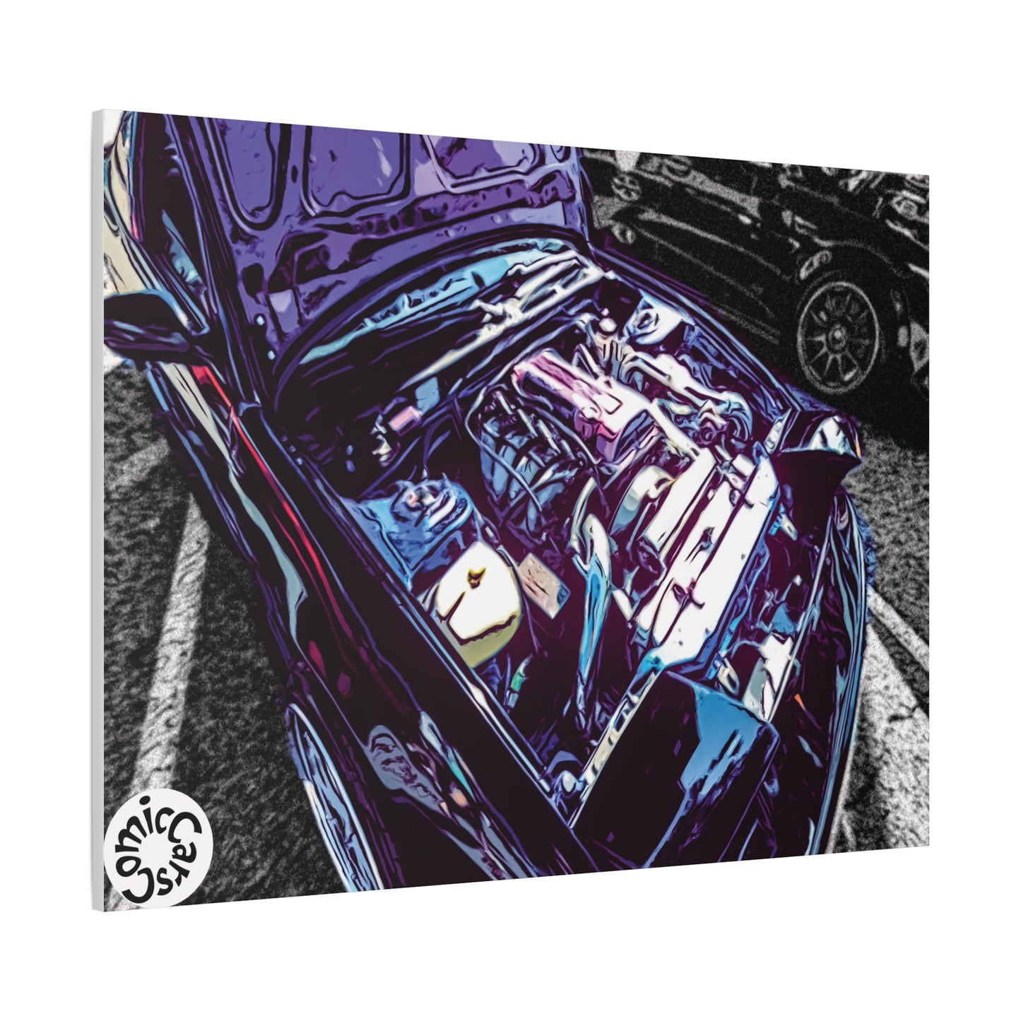 Canvas Wall Art Import Car Drift Engine Matte Canvas Print